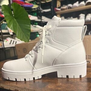 Fila White Women's Combat Boots